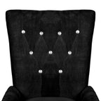 vidaXL Armlehnstuhl Schwarz Samt
