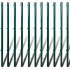 vidaXL Maschendrahtzaun mit Pfosten und Bodenhülsen Stahl 0,8x25 m