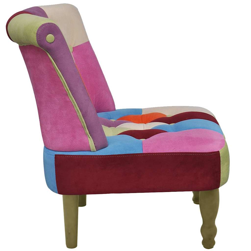 vidaXL Französische Stühle 2 Stk. Patchwork-Design Stoff