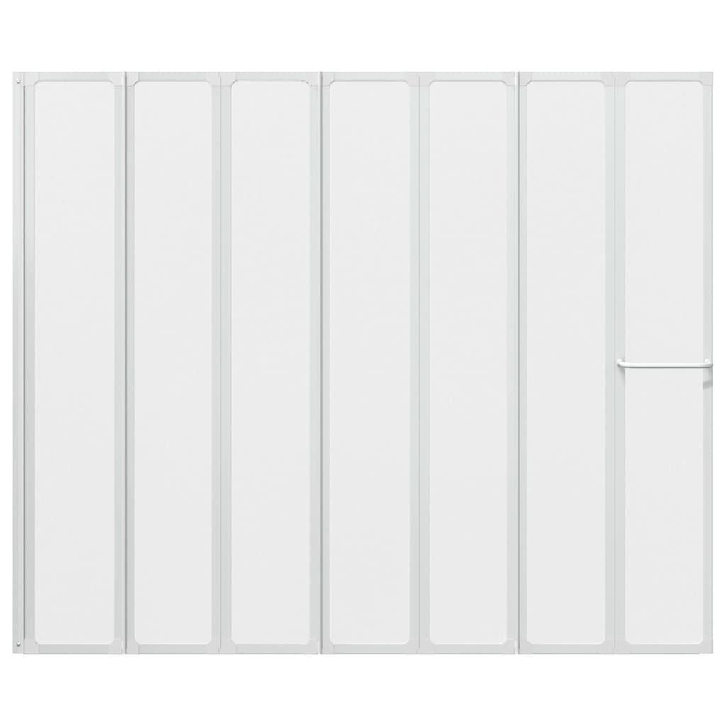 Duschwand 140 x 168 cm 7 Paneele Faltbar mit Handtuchhalter