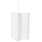 vidaXL Duschwand L-Form 70x120x137 cm 4-teilig Faltbar