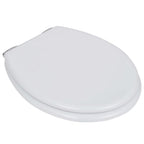 vidaXL Toilettensitz MDF Deckel mit Absenkautomatik Design Weiß