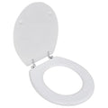 vidaXL Toilettensitz MDF Deckel Schlichtes Design Weiß