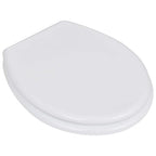 vidaXL Toilettensitz MDF Deckel Schlichtes Design Weiß
