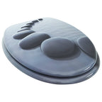 vidaXL Toilettensitz MDF Deckel Steine