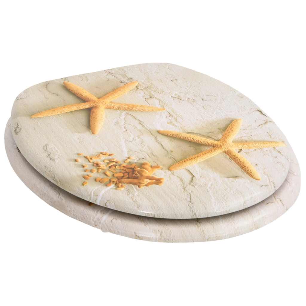 vidaXL Toilettensitz MDF Deckel Seestern
