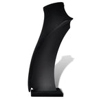 vidaXL Schmuckbüste Flanell Schwarz 23x11,5x30 cm 2 Stk.