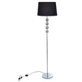 vidaXL Stehlampe mit 4-Kugel-Dekoelement Schwarz