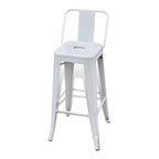 vidaXL Barhocker 2 Stk. Weiß Stahl