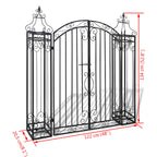 vidaXL Zierendes Gartentor Schmiedeeisen 122×20,5×134 cm