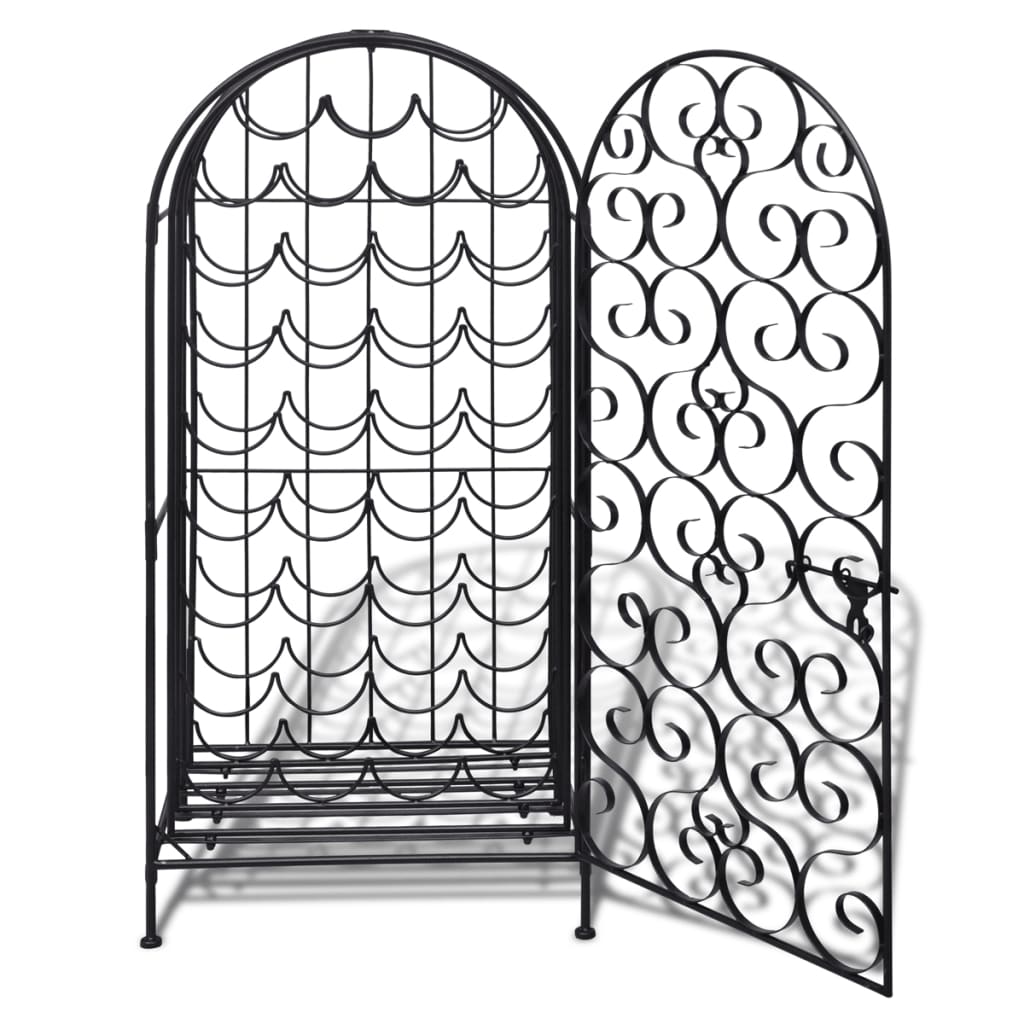 vidaXL Flaschenregal für 35 Flaschen Metall