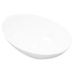 vidaXL Luxus Keramik Waschbecken Oval Weiß 40 x 33 cm