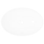 vidaXL Luxus Keramik Waschbecken Oval Weiß 40 x 33 cm