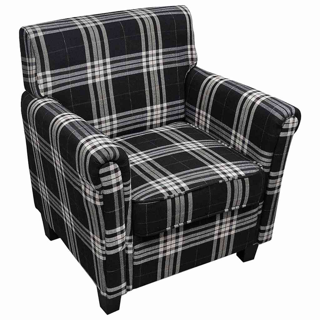 vidaXL Sessel mit Sitzpolster Schwarz Stoff