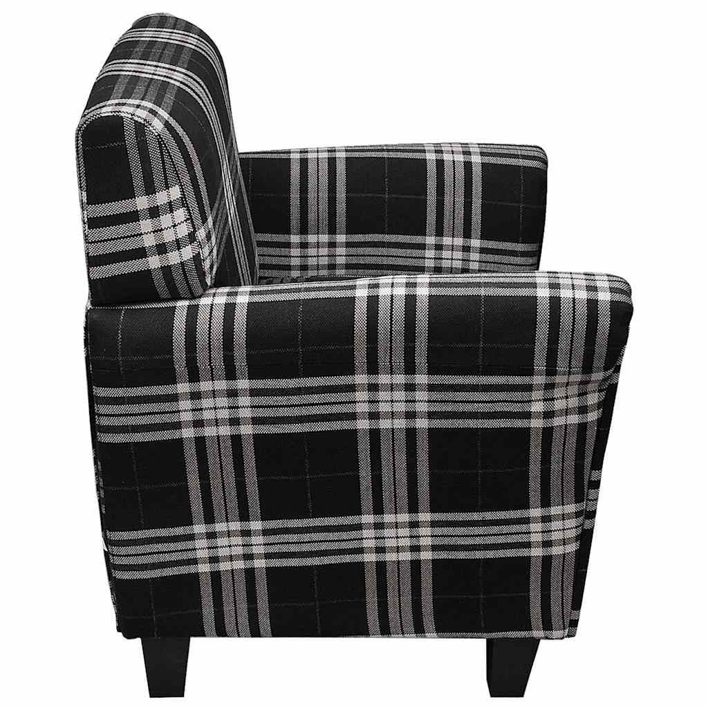 vidaXL Sessel mit Sitzpolster Schwarz Stoff