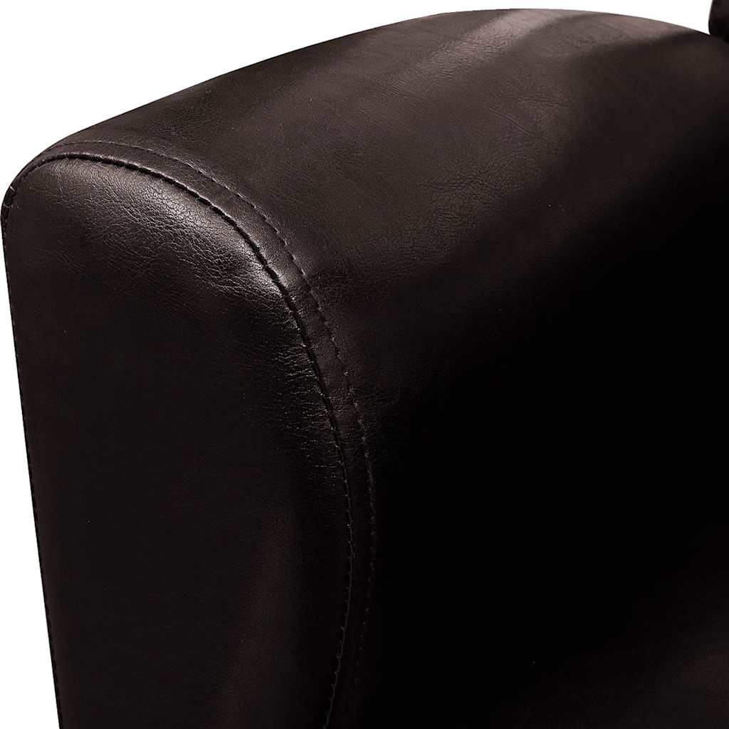 vidaXL Sessel Dunkelbraun Kunstleder