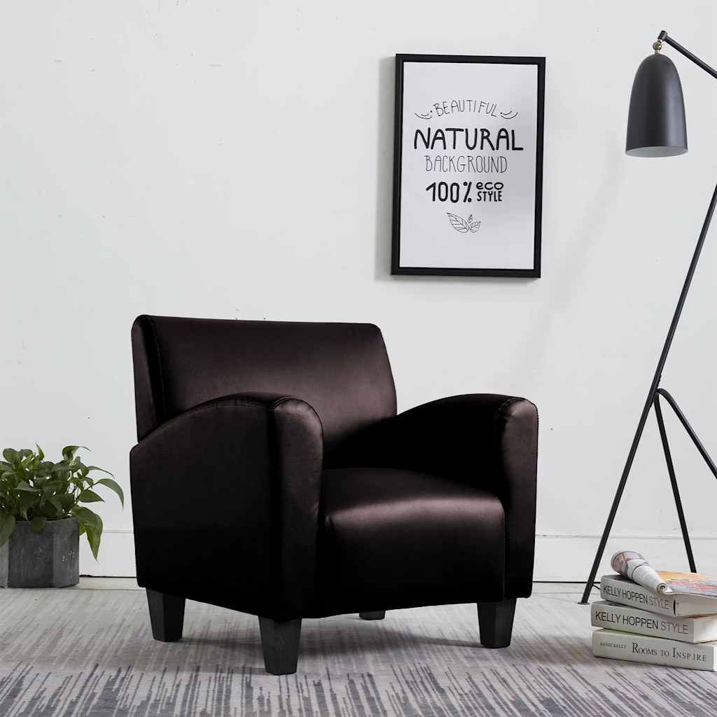 vidaXL Sessel Dunkelbraun Kunstleder