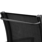 vidaXL 2-Sitzer-Gartenbank 131 cm Stahl und Textiline Schwarz