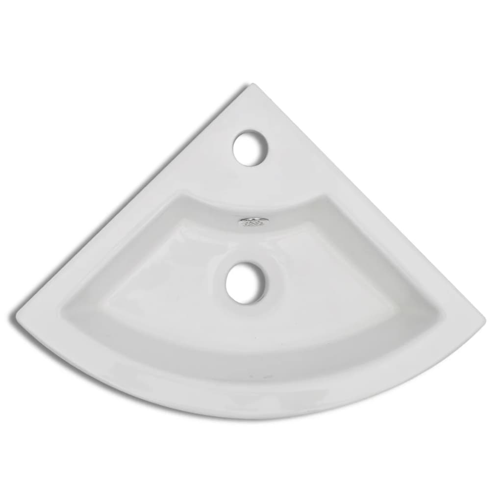 vidaXL Waschbecken mit Überlauf 45 x 32 x 12,5 cm Weiß