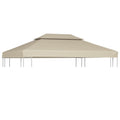 vidaXL Pavillon-Dachplane Ersatzdach 310 g/m² Beige 3×4 m