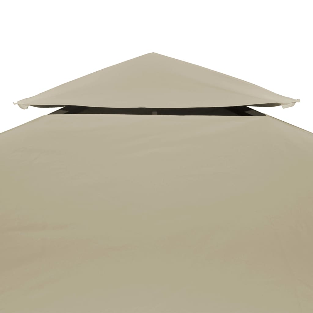 vidaXL Pavillon-Dachplane Ersatzdach 310 g/m² Beige 3×4 m