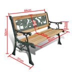 vidaXL Kinder-Gartenbank 84 cm Holz