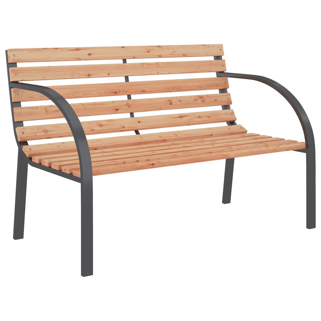 vidaXL Gartenbank 120 cm Holz und Eisen