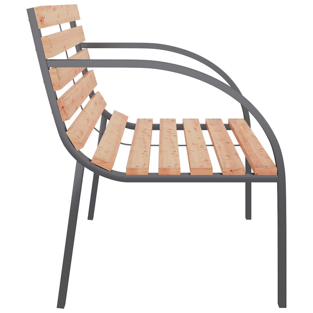 vidaXL Gartenbank 120 cm Holz und Eisen