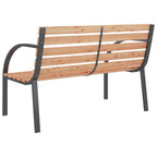 vidaXL Gartenbank 120 cm Holz und Eisen