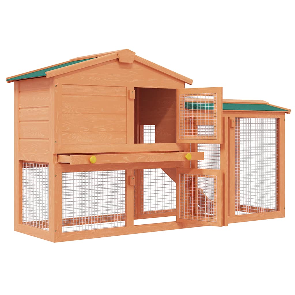 vidaXL Kaninchenstall Groß Holz