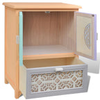 vidaXL Seitenschrank Mehrfarbig 46 x 34 x 55,5 cm Paulownia-Holz