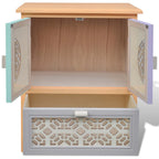 vidaXL Seitenschrank Mehrfarbig 46 x 34 x 55,5 cm Paulownia-Holz