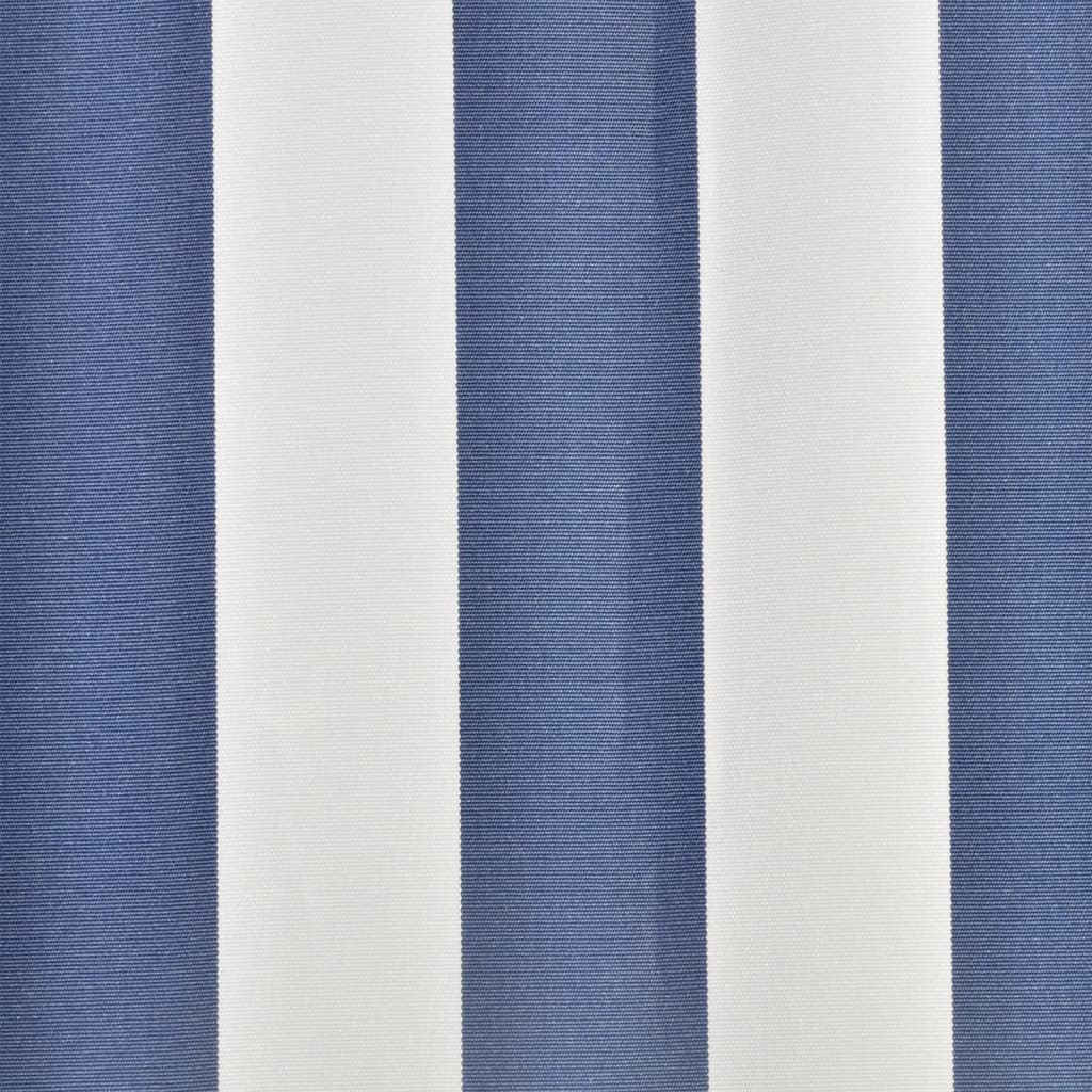 vidaXL Markisenbespannung Canvas Blau & Weiß 3 x 2,5 m (ohne Rahmen)