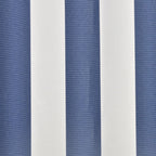 vidaXL Markisenbespannung Canvas Blau & Weiß 3 x 2,5 m (ohne Rahmen)