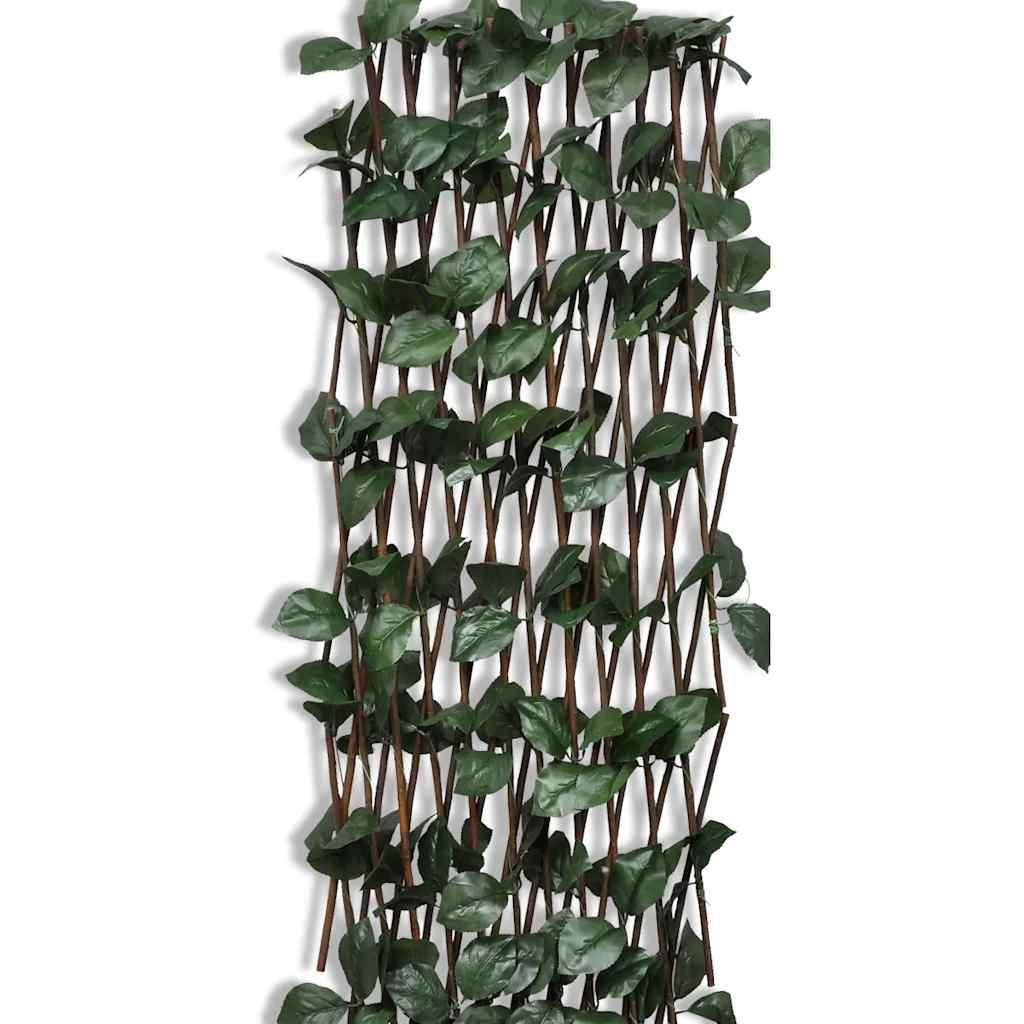 vidaXL Weidengitter 5 Stk. mit künstlichen Blättern 180×90 cm