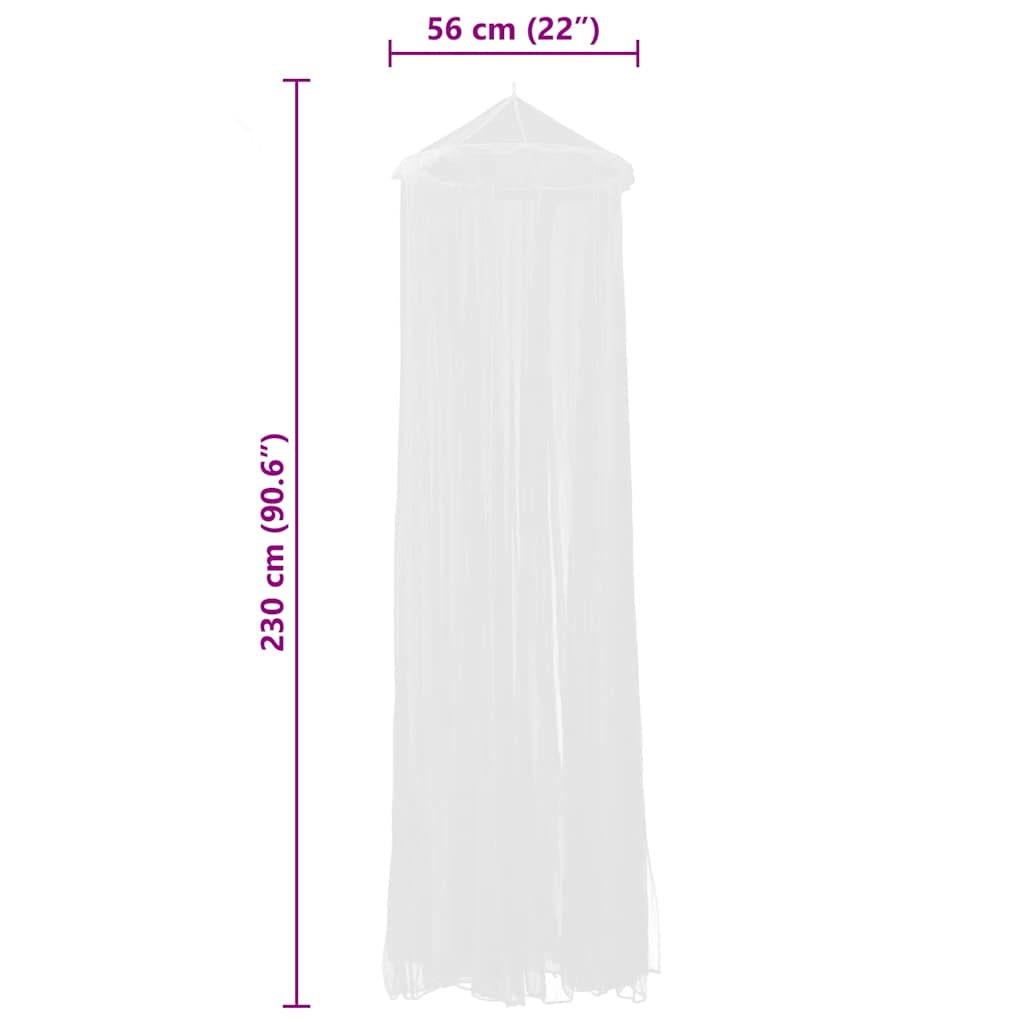 vidaXL Moskitonetz 2 Stk. Rund 56x325x230 cm