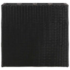 vidaXL Garten-Hochbeet mit 4 Töpfen Poly Rattan Schwarz