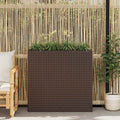 vidaXL Garten-Hochbeet mit 4 Töpfen Poly Rattan Schwarz