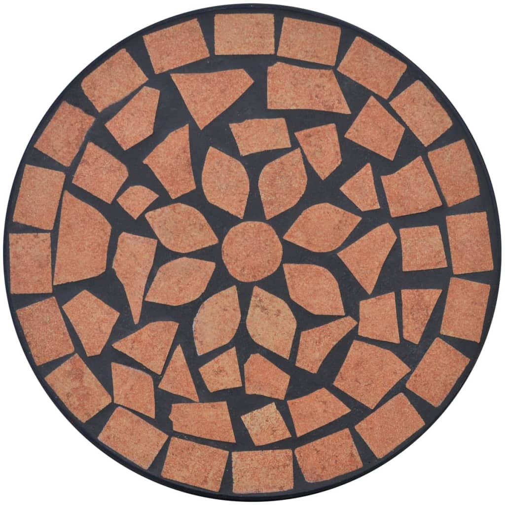 vidaXL Beistelltisch Mosaik Terracotta