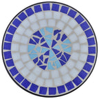 vidaXL Beistelltisch Mosaik Blau und Weiß