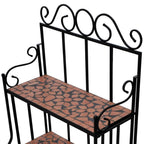 vidaXL Pflanzenständer Mosaik Terracotta