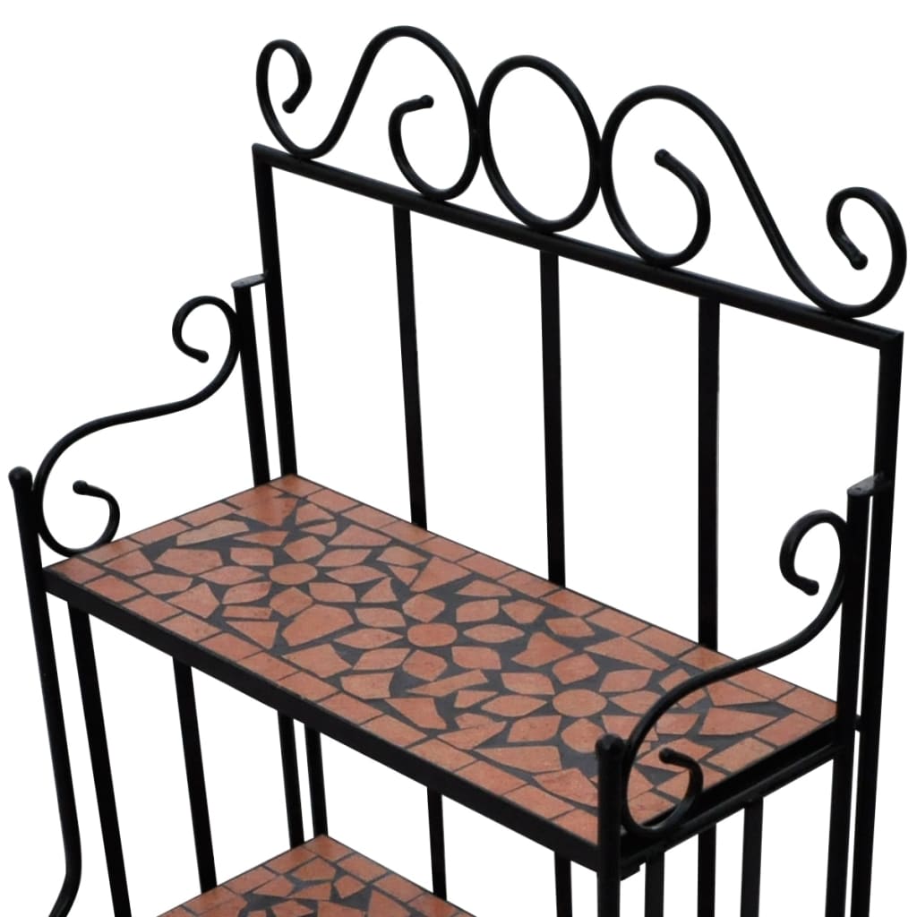 vidaXL Pflanzenständer Mosaik Terracotta