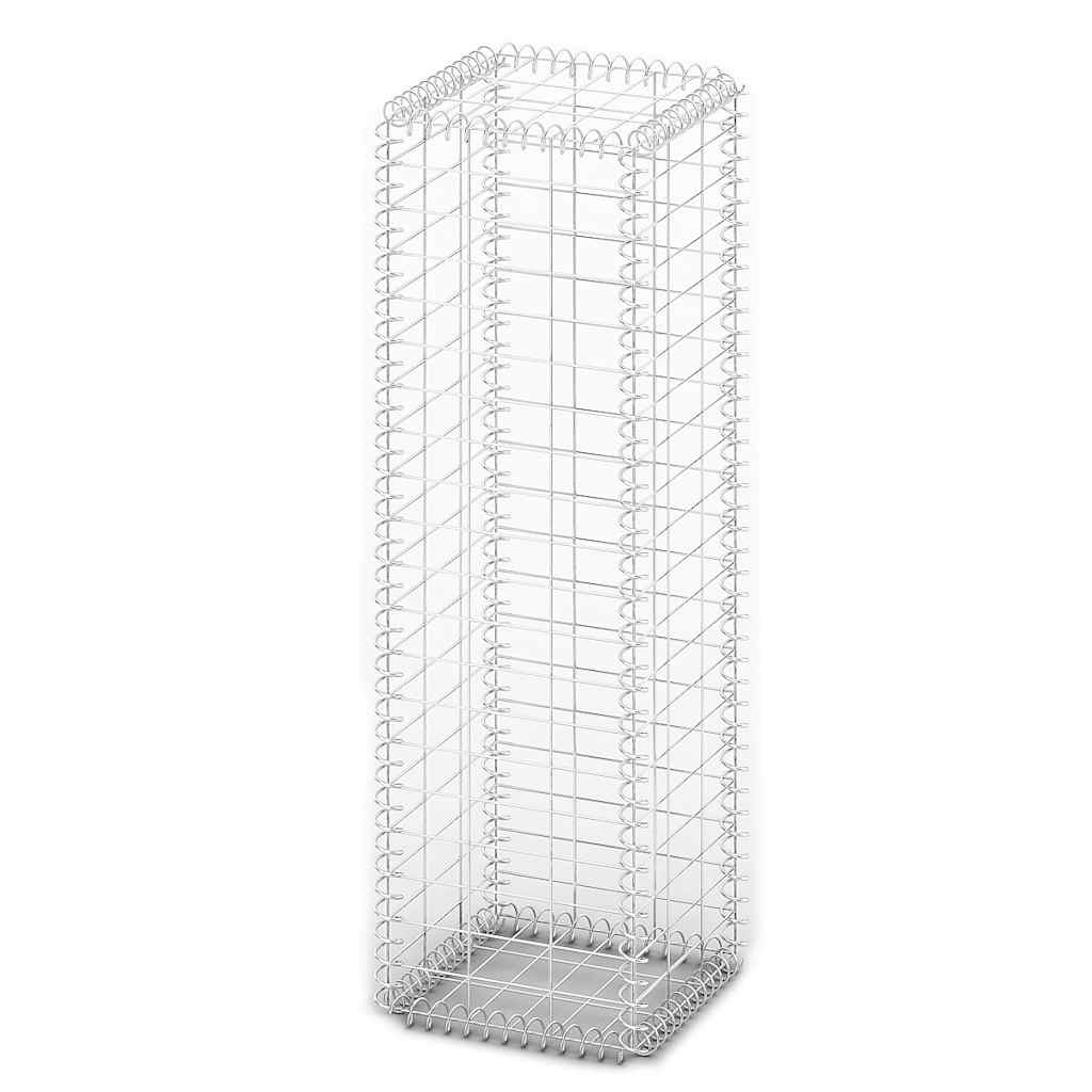 vidaXL Steinkorb Gabione mit Deckeln Verzinkter Draht 100×30×30 cm
