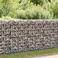 vidaXL Steinkorb Gabione mit Deckeln Verzinkter Draht 100×30×30 cm