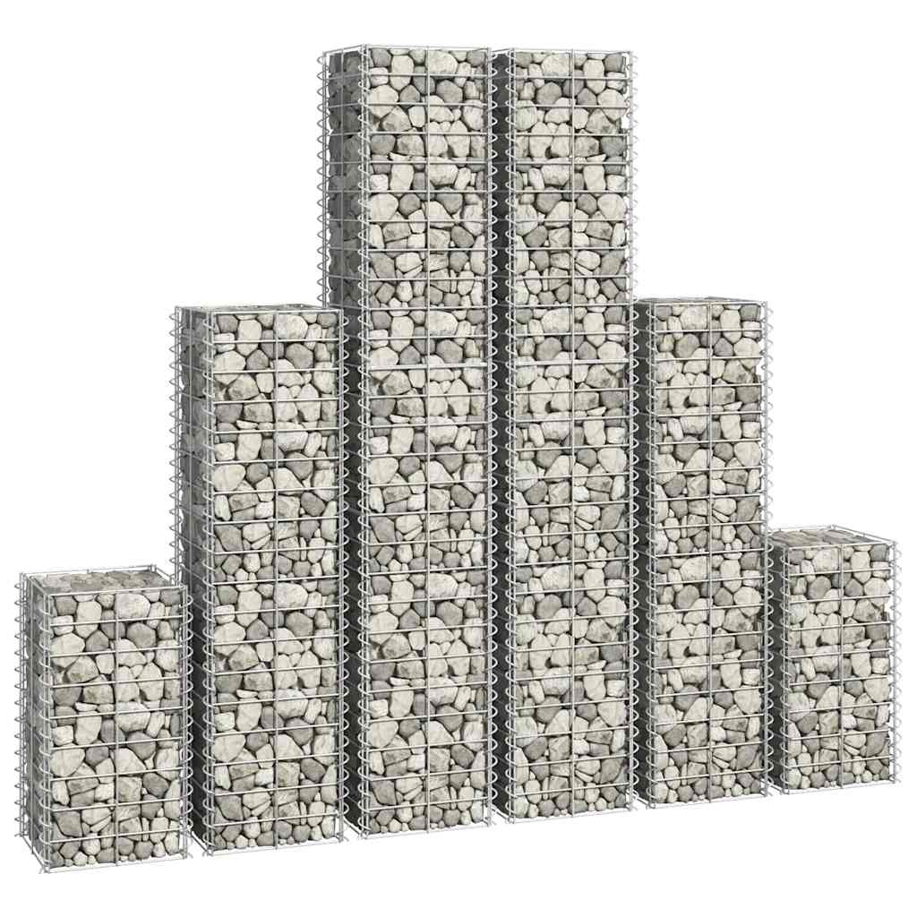vidaXL Gabionen-Set 6-tlg. Verzinkter Draht