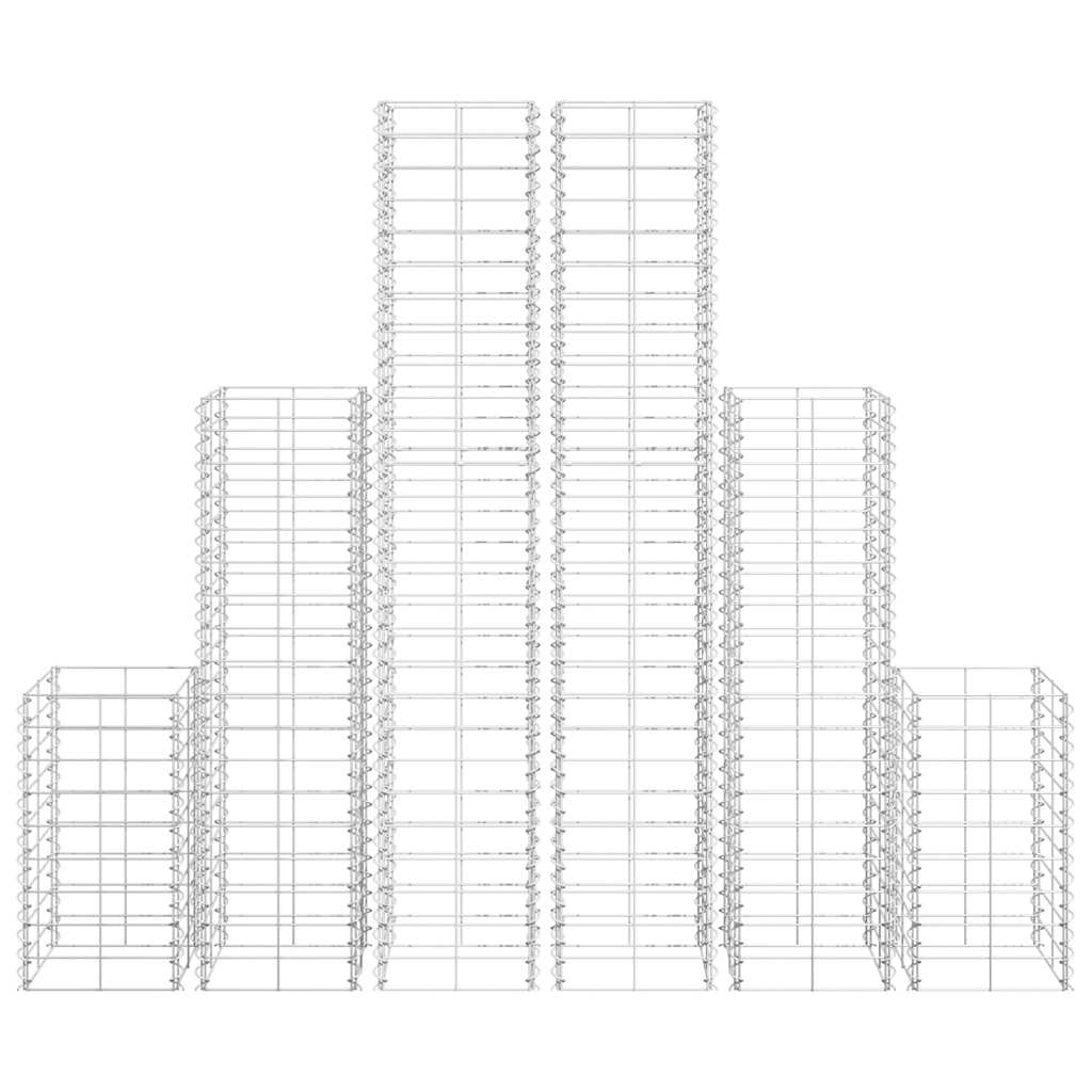 vidaXL Gabionen-Set 6-tlg. Verzinkter Draht