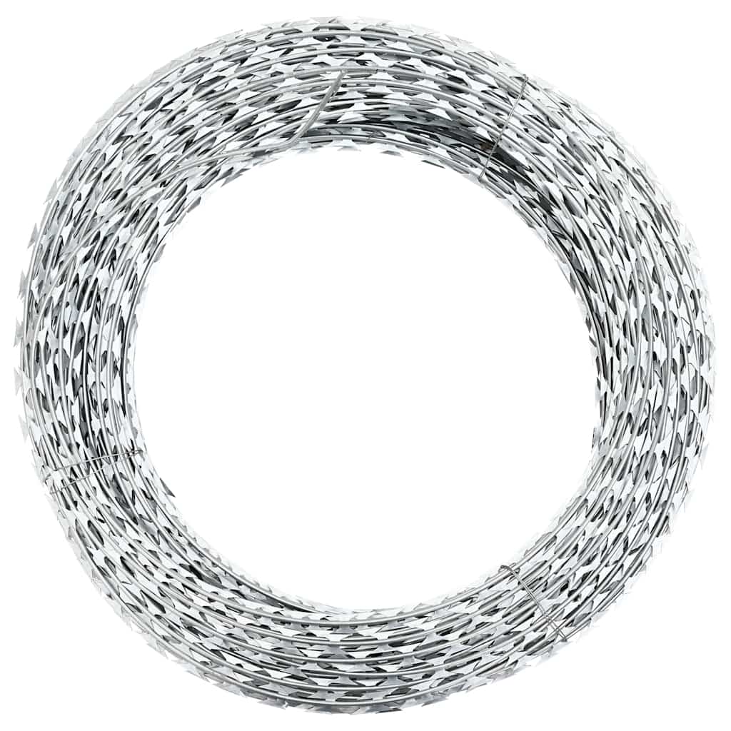 vidaXL Stacheldraht Concertina Klingendraht Verzinkter Stahl 100 m