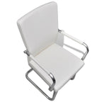 vidaXL Freischwinger 6 Stk. Weiß Kunstleder