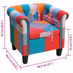 vidaXL Sessel mit Patchwork-Design Stoff