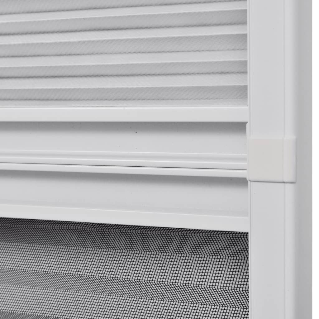 vidaXL Plisse Insektenschutzfenster mit Jalousie Aluminium 160×80 cm